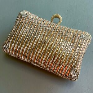 Rhinestone studded clutch